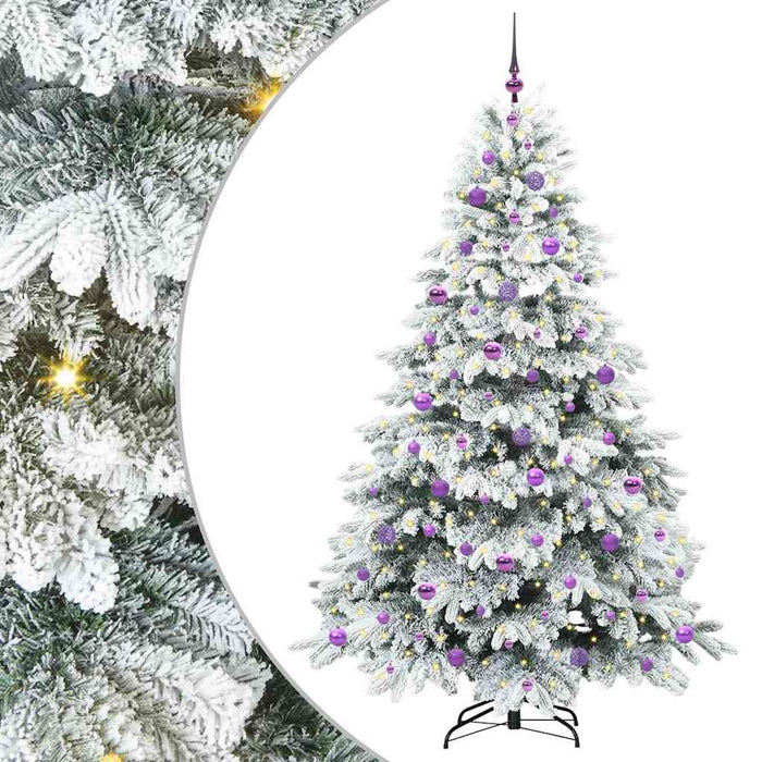 Brad de Crăciun artificial cu 300 LED Alb 210 cm PE și PVC WALTI