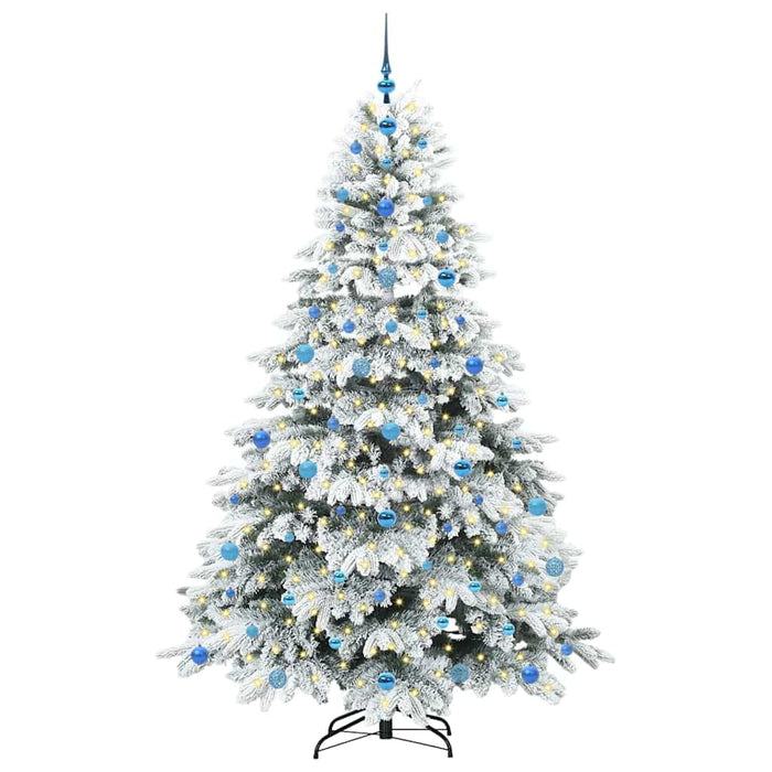 Brad de Crăciun artificial cu 300 LED Alb 210 cm PE și PVC WALTI