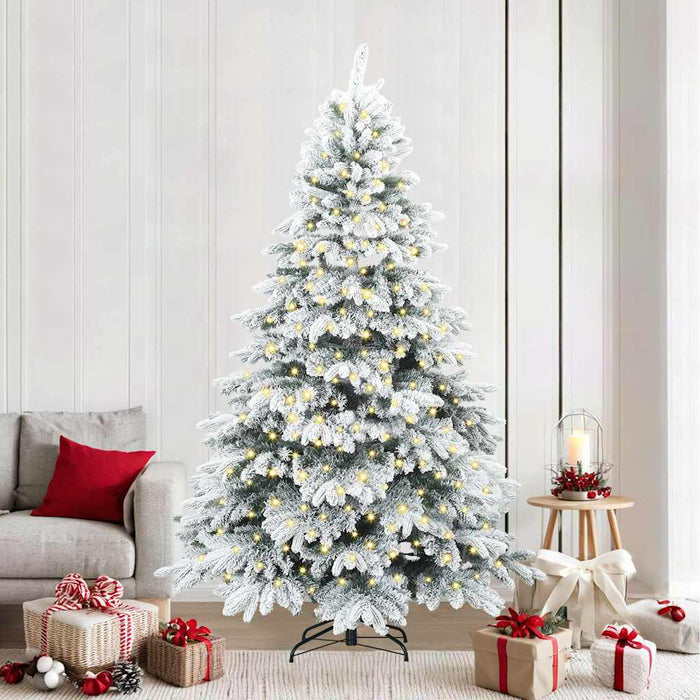 Brad de Crăciun artificial cu 300 LED Alb 240 cm PE și PVC WALTI