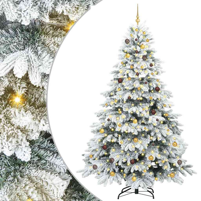 Brad de Crăciun artificial cu 300 LED Alb 240 cm PE și PVC WALTI