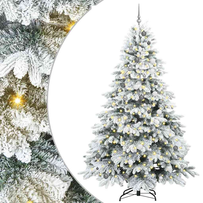Brad de Crăciun artificial cu 300 LED Alb 240 cm PE și PVC WALTI