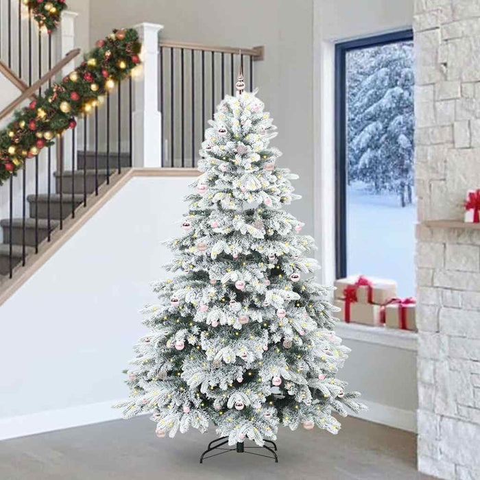 Brad de Crăciun artificial cu 300 LED Alb 240 cm PE și PVC WALTI