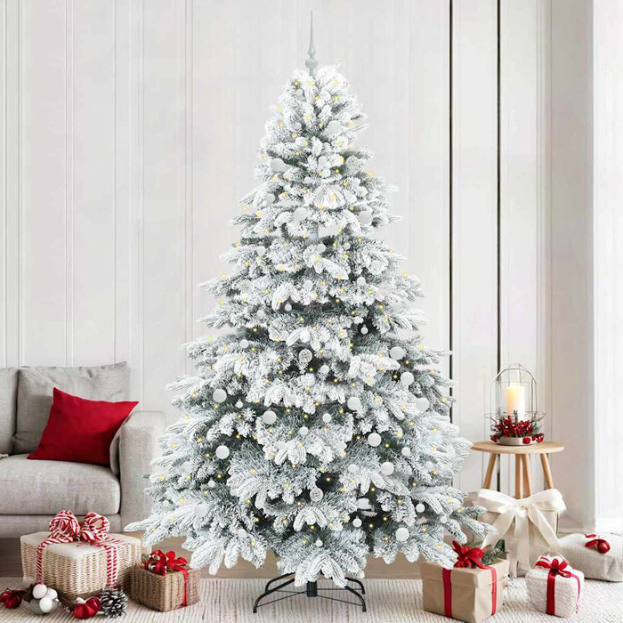 Brad de Crăciun artificial cu 300 LED Alb 240 cm PE și PVC WALTI