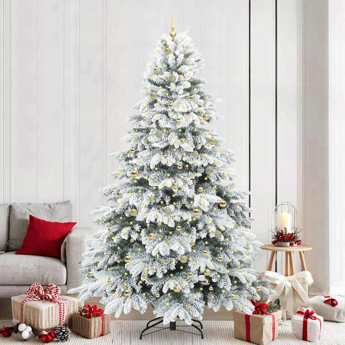 Brad de Crăciun artificial cu 300 LED Alb 240 cm PE și PVC WALTI