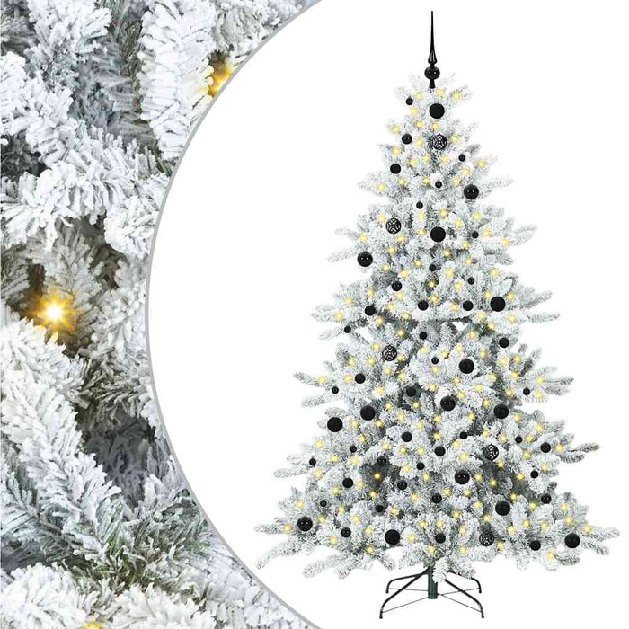 Brad de Crăciun artificial cu ramuri articulare Alb 210 cm PVC - WALTI WALTI