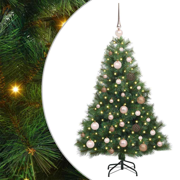 Brad de Crăciun artificial cu 150 LED Verde 120 cm PE și PVC - WALTI WALTI