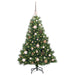 Brad de Crăciun artificial cu 150 LED Verde 120 cm PE și PVC - WALTI WALTI