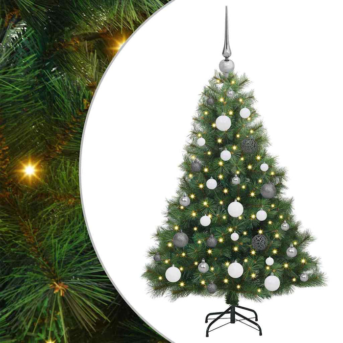 Brad de Crăciun artificial cu 150 LED Verde 120 cm PE și PVC - WALTI WALTI