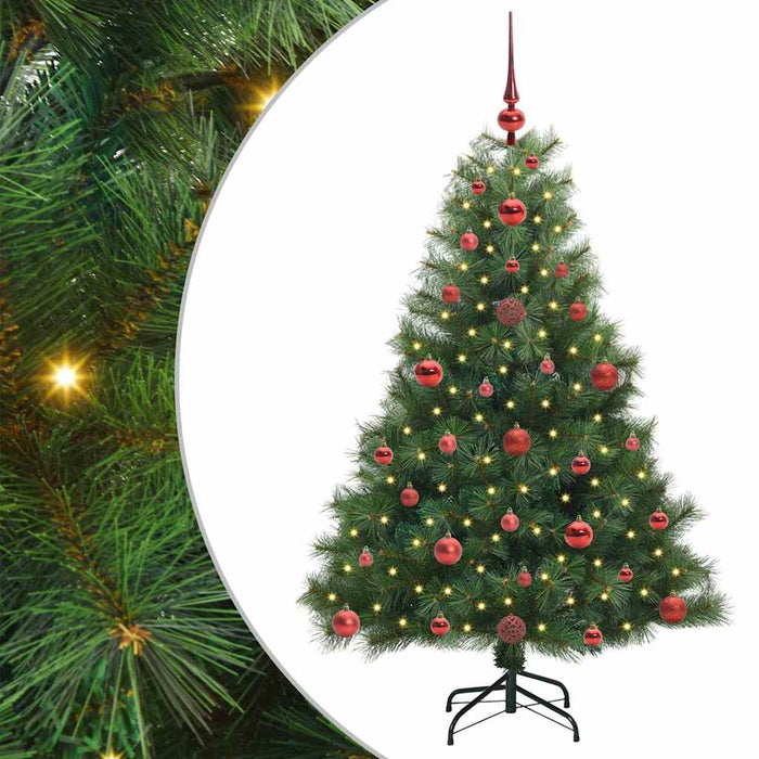 Brad de Crăciun artificial cu 150 LED Verde 120 cm PE și PVC - WALTI WALTI
