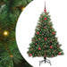 Brad de Crăciun artificial cu 150 LED Verde 120 cm PE și PVC - WALTI WALTI