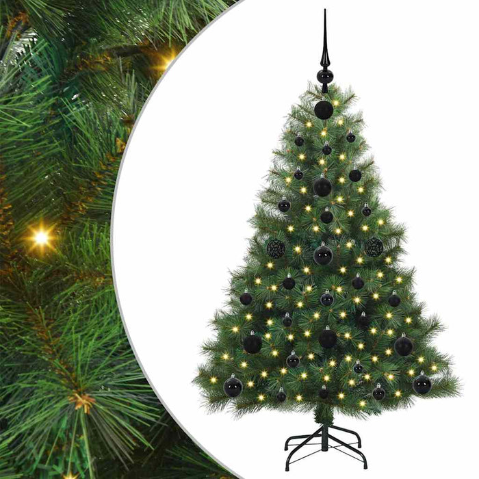 Brad de Crăciun artificial cu 150 LED Verde 120 cm PE și PVC - WALTI WALTI
