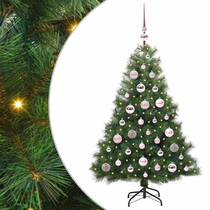 Brad de Crăciun artificial cu 150 LED Verde 120 cm PE și PVC - WALTI WALTI