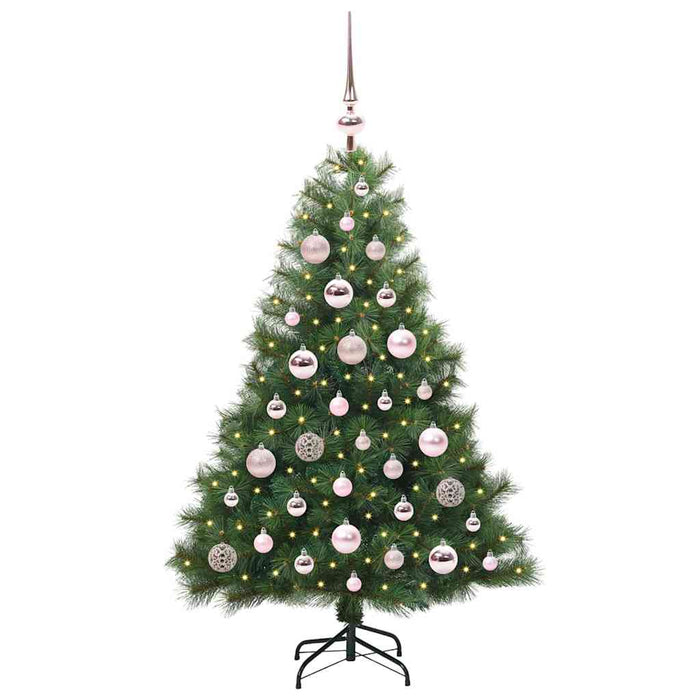 Brad de Crăciun artificial cu 150 LED Verde 120 cm PE și PVC - WALTI WALTI