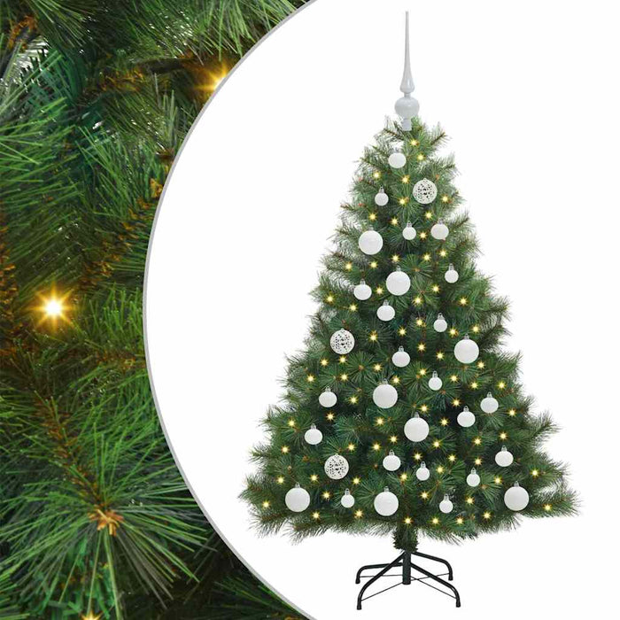 Brad de Crăciun artificial cu 150 LED Verde 120 cm PE și PVC - WALTI WALTI