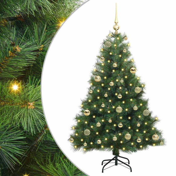 Brad de Crăciun artificial cu 150 LED Verde 120 cm PE și PVC - WALTI WALTI