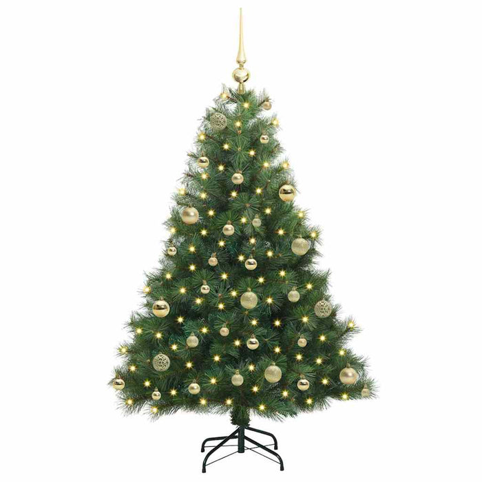 Brad de Crăciun artificial cu 150 LED Verde 120 cm PE și PVC - WALTI WALTI