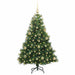 Brad de Crăciun artificial cu 150 LED Verde 120 cm PE și PVC - WALTI WALTI
