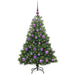 Brad de Crăciun artificial cu 150 LED Verde 120 cm PE și PVC - WALTI WALTI