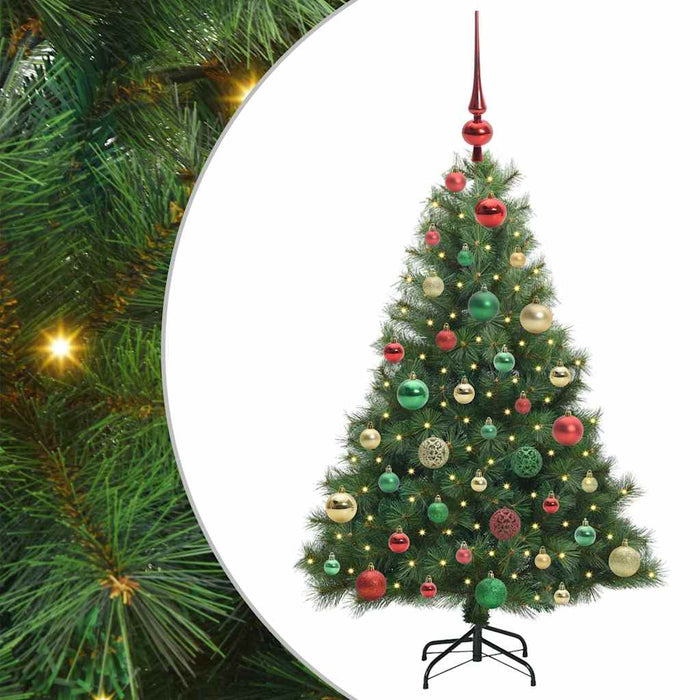 Brad de Crăciun artificial cu 150 LED Verde 120 cm PE și PVC - WALTI WALTI