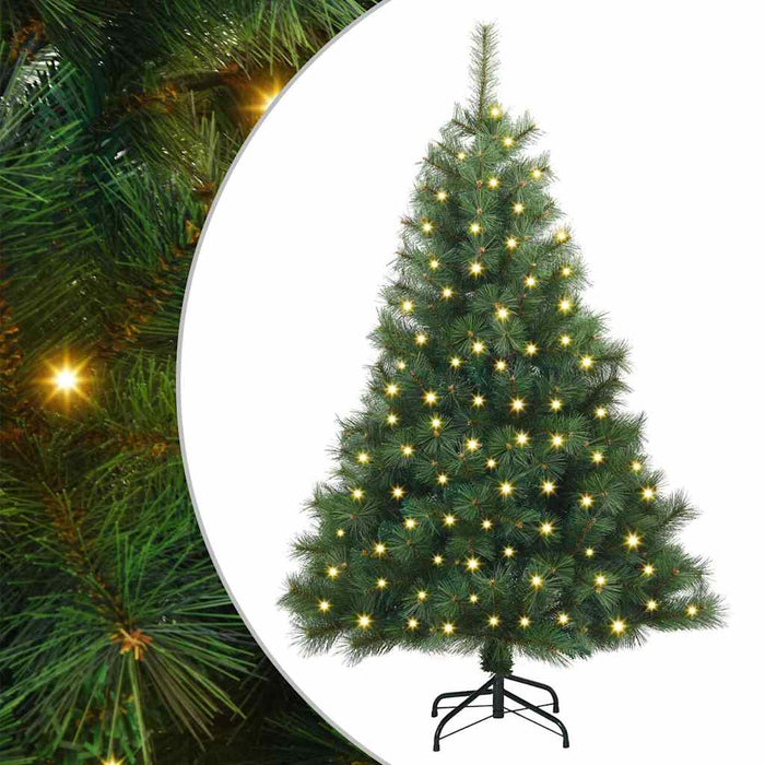 Brad de Crăciun artificial cu 150 LED Verde 150 cm PE și PVC - WALTI WALTI
