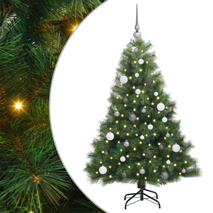 Brad de Crăciun artificial cu 150 LED Verde 150 cm PE și PVC - WALTI WALTI