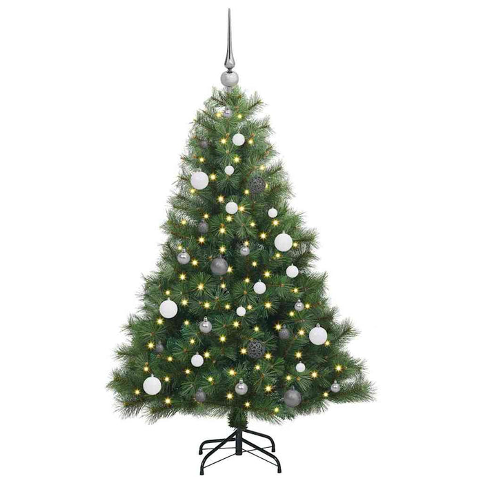 Brad de Crăciun artificial cu 150 LED Verde 150 cm PE și PVC - WALTI WALTI