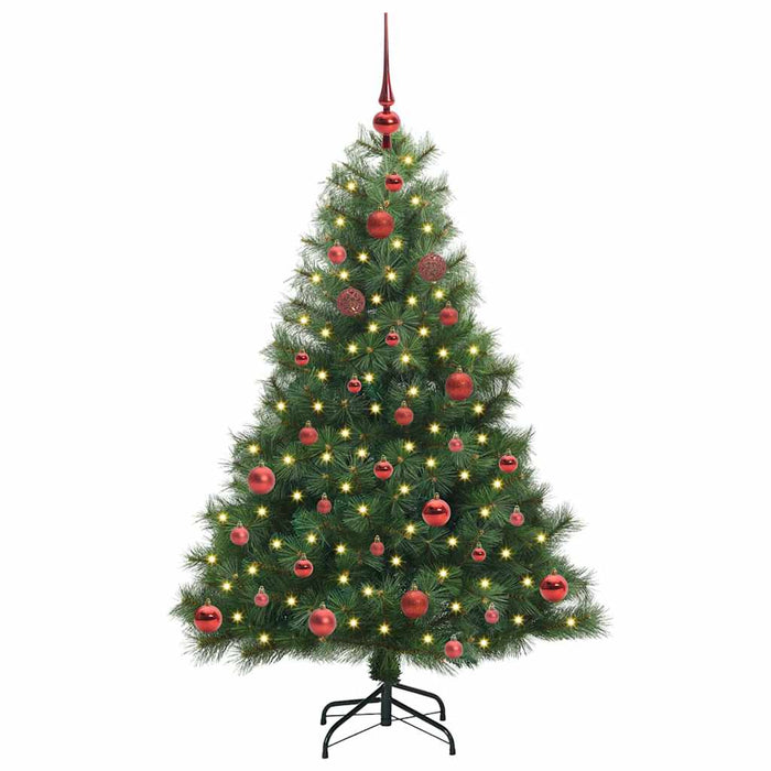 Brad de Crăciun artificial cu 150 LED Verde 150 cm PE și PVC - WALTI WALTI