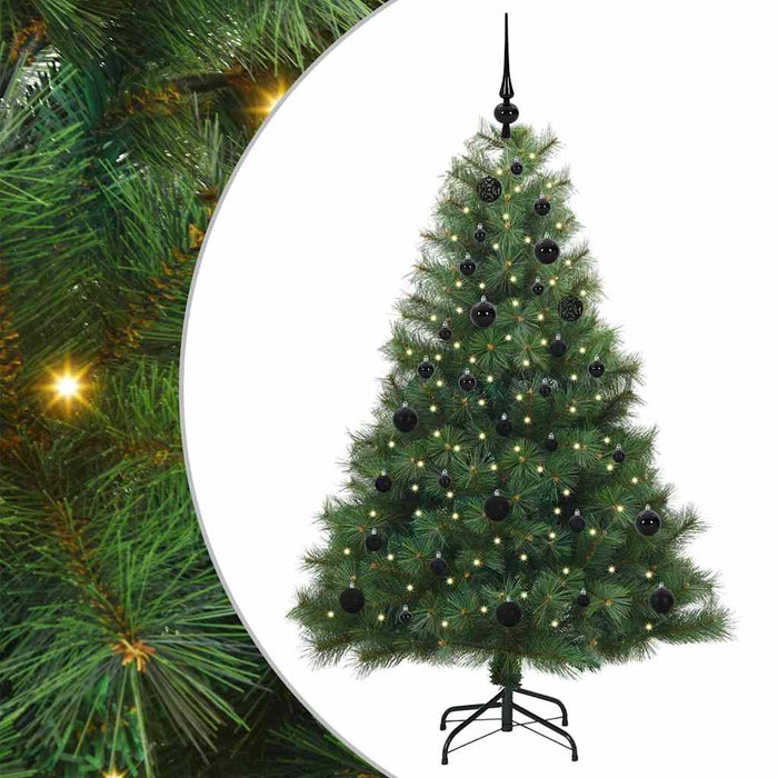 Brad de Crăciun artificial cu 150 LED Verde 150 cm PE și PVC - WALTI WALTI