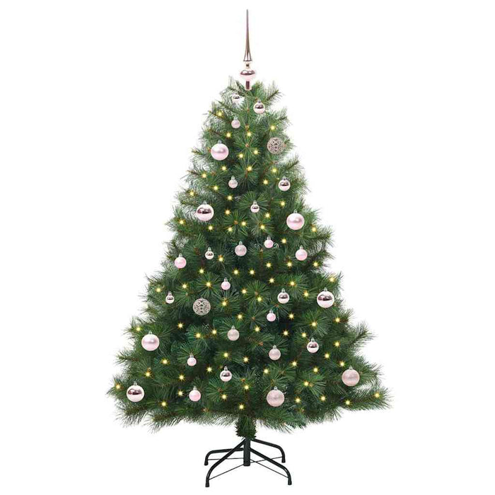 Brad de Crăciun artificial cu 150 LED Verde 150 cm PE și PVC - WALTI WALTI
