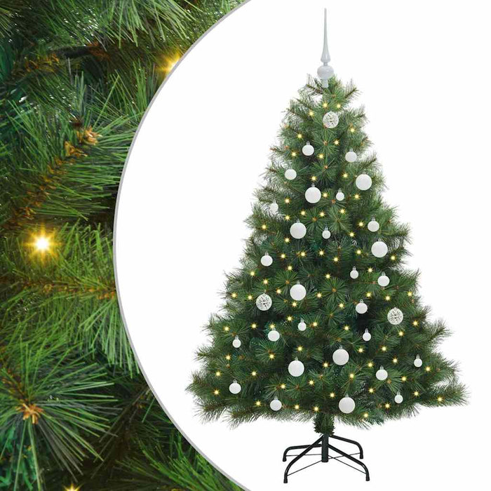 Brad de Crăciun artificial cu 150 LED Verde 150 cm PE și PVC - WALTI WALTI