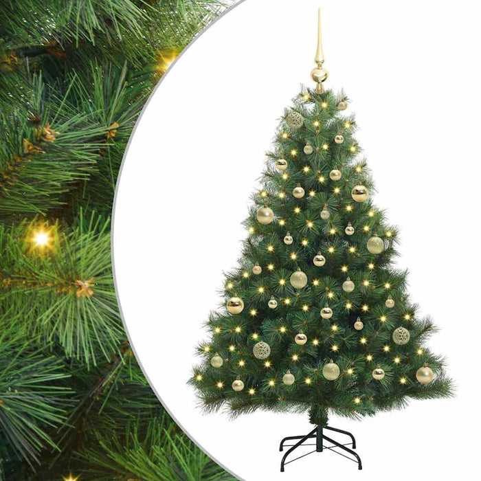 Brad de Crăciun artificial cu 150 LED Verde 150 cm PE și PVC - WALTI WALTI