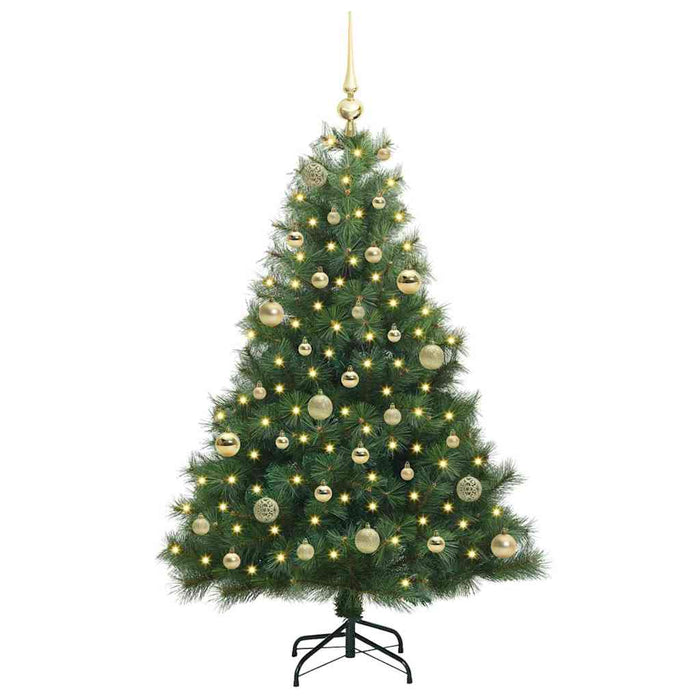 Brad de Crăciun artificial cu 150 LED Verde 150 cm PE și PVC - WALTI WALTI