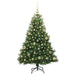 Brad de Crăciun artificial cu 150 LED Verde 150 cm PE și PVC - WALTI WALTI