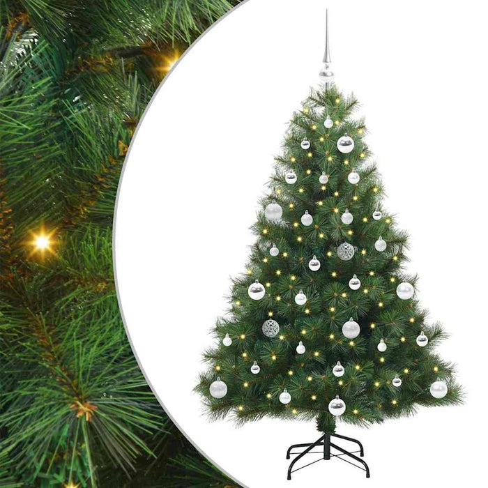 Brad de Crăciun artificial cu 150 LED Verde 150 cm PE și PVC - WALTI WALTI