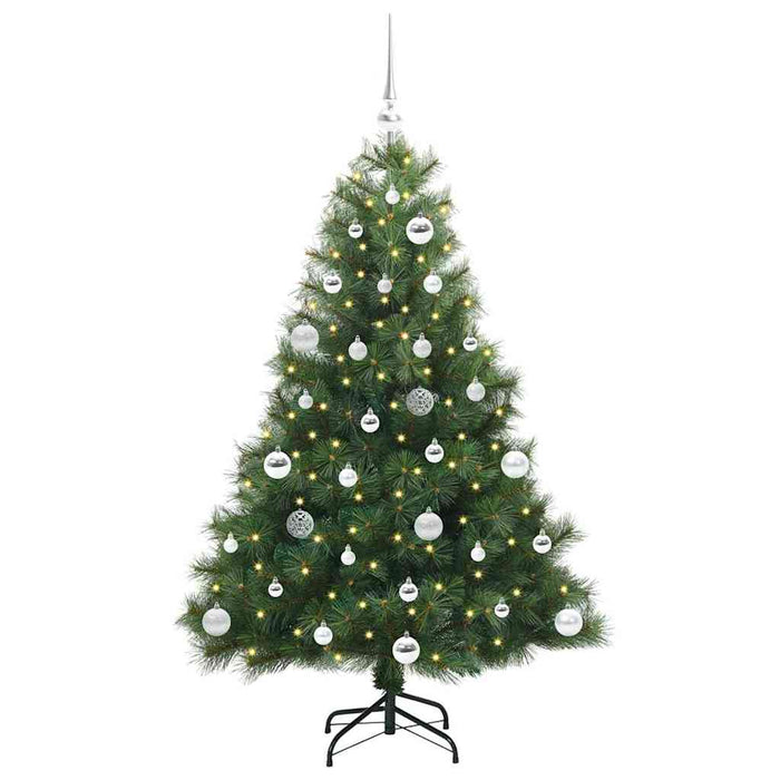 Brad de Crăciun artificial cu 150 LED Verde 150 cm PE și PVC - WALTI WALTI