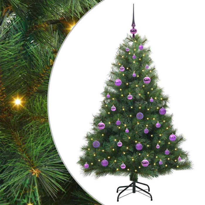 Brad de Crăciun artificial cu 150 LED Verde 150 cm PE și PVC - WALTI WALTI