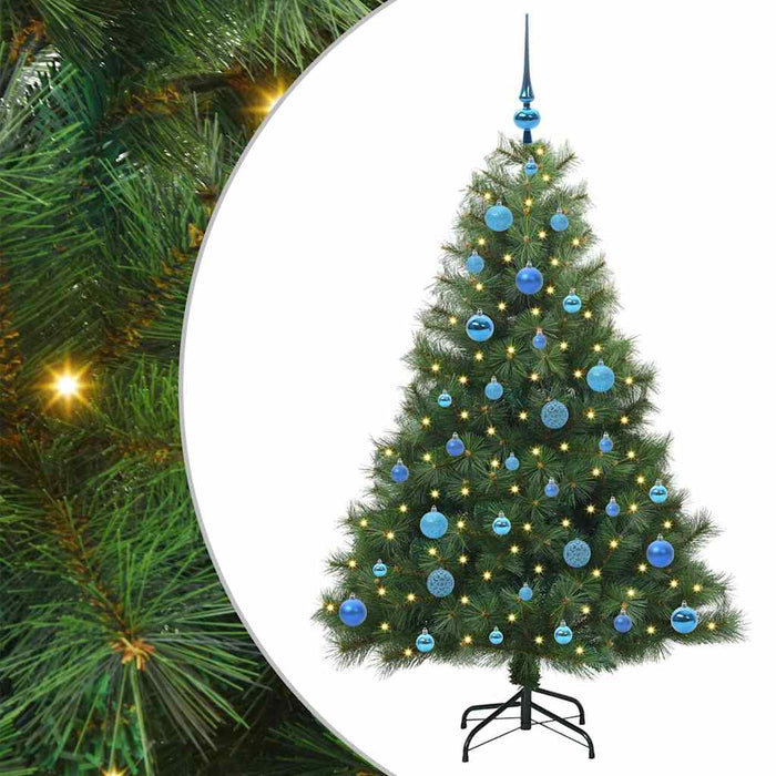Brad de Crăciun artificial cu 150 LED Verde 150 cm PE și PVC - WALTI WALTI