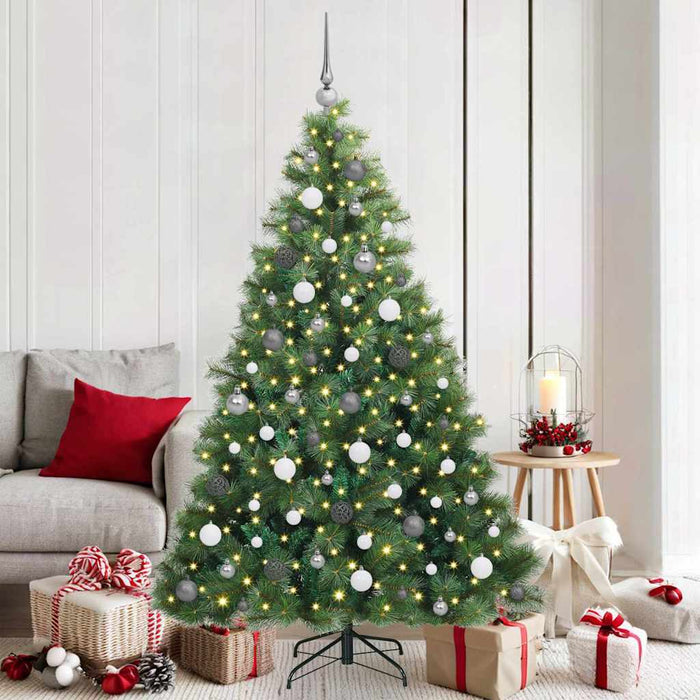 Brad de Crăciun artificial cu 300 LED Verde 180 cm PE și PVC - WALTI WALTI