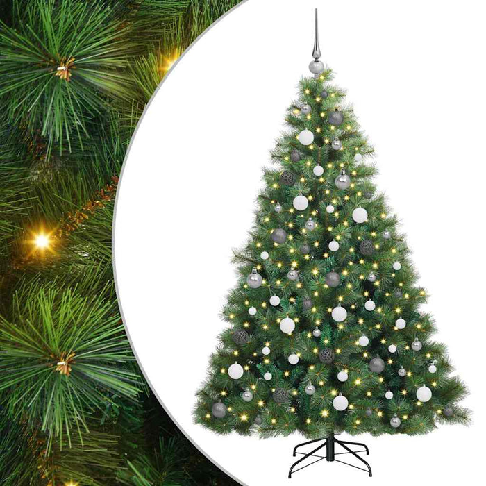 Brad de Crăciun artificial cu 300 LED Verde 180 cm PE și PVC - WALTI WALTI