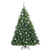 Brad de Crăciun artificial cu 300 LED Verde 180 cm PE și PVC - WALTI WALTI
