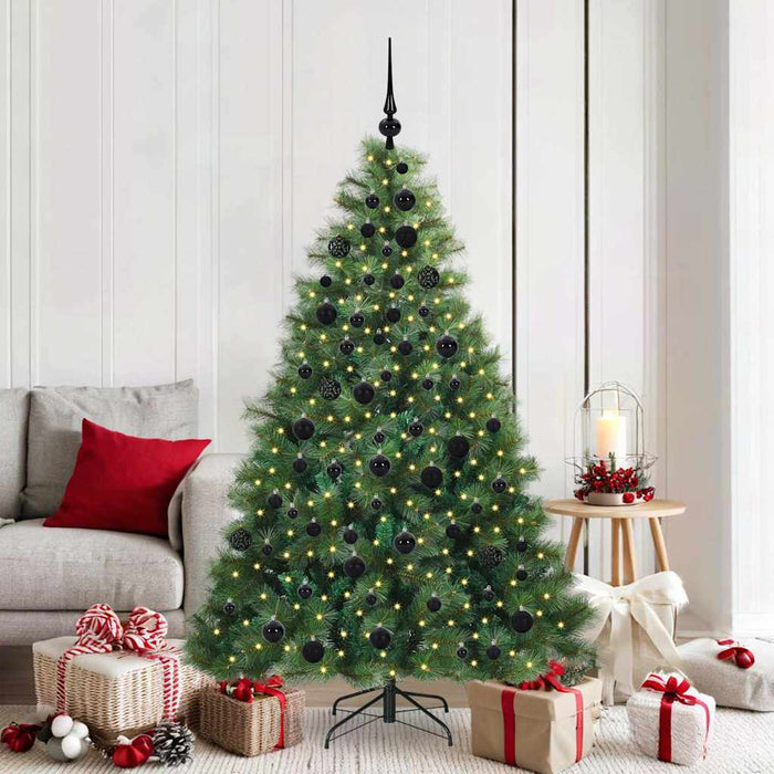 Brad de Crăciun artificial cu 300 LED Verde 180 cm PE și PVC - WALTI WALTI