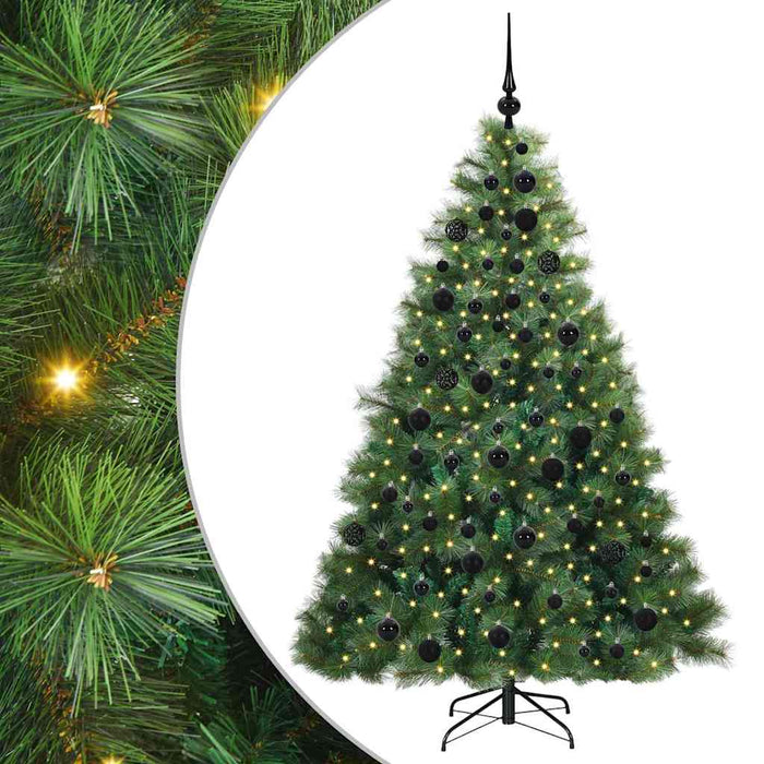 Brad de Crăciun artificial cu 300 LED Verde 180 cm PE și PVC - WALTI WALTI