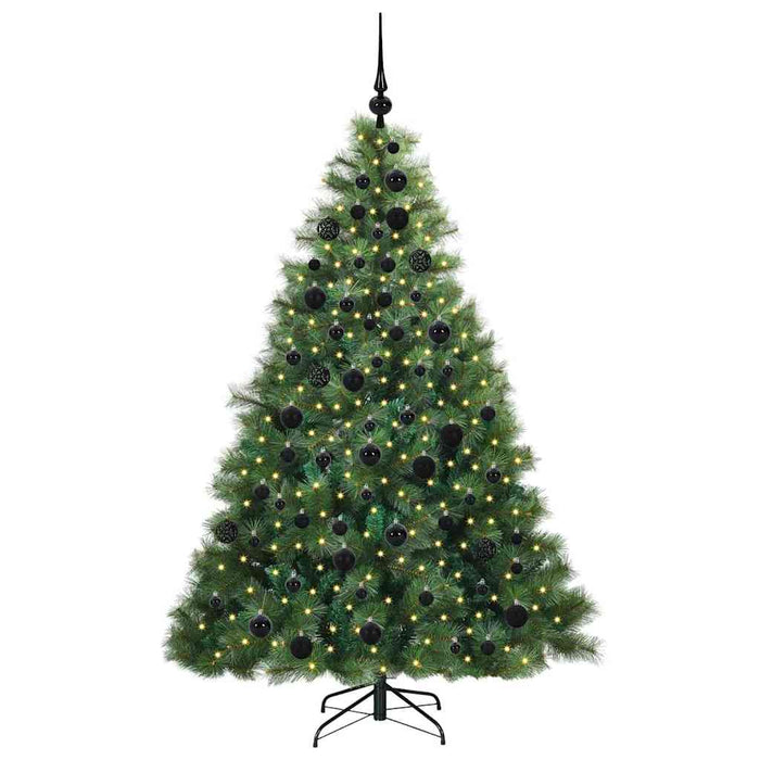 Brad de Crăciun artificial cu 300 LED Verde 180 cm PE și PVC - WALTI WALTI