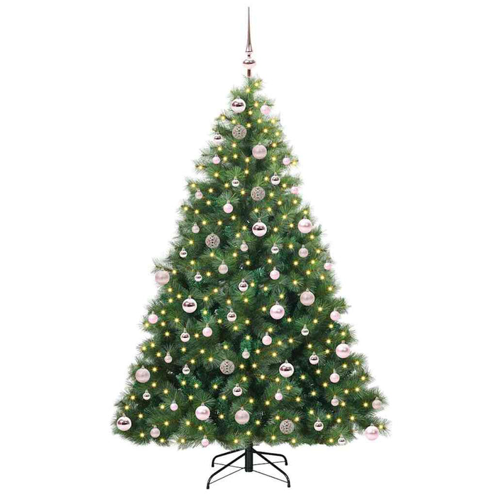 Brad de Crăciun artificial cu 300 LED Verde 180 cm PE și PVC - WALTI WALTI