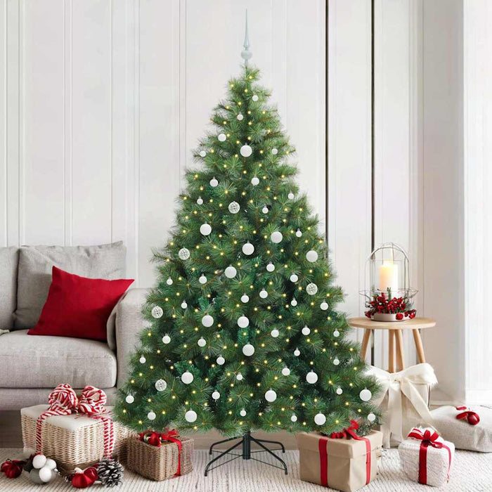 Brad de Crăciun artificial cu 300 LED Verde 180 cm PE și PVC - WALTI WALTI