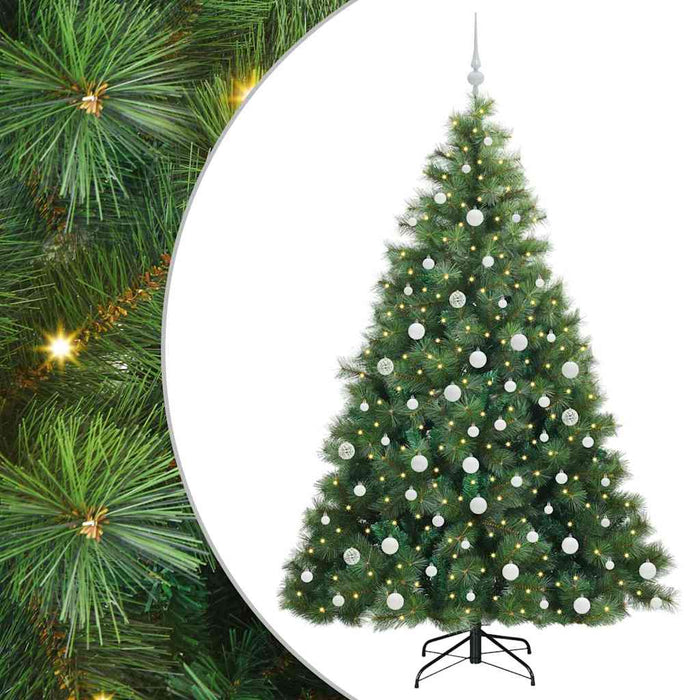 Brad de Crăciun artificial cu 300 LED Verde 180 cm PE și PVC - WALTI WALTI