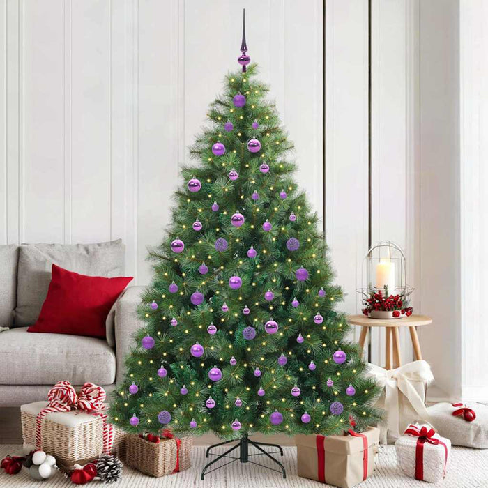 Brad de Crăciun artificial cu 300 LED Verde 180 cm PE și PVC - WALTI WALTI