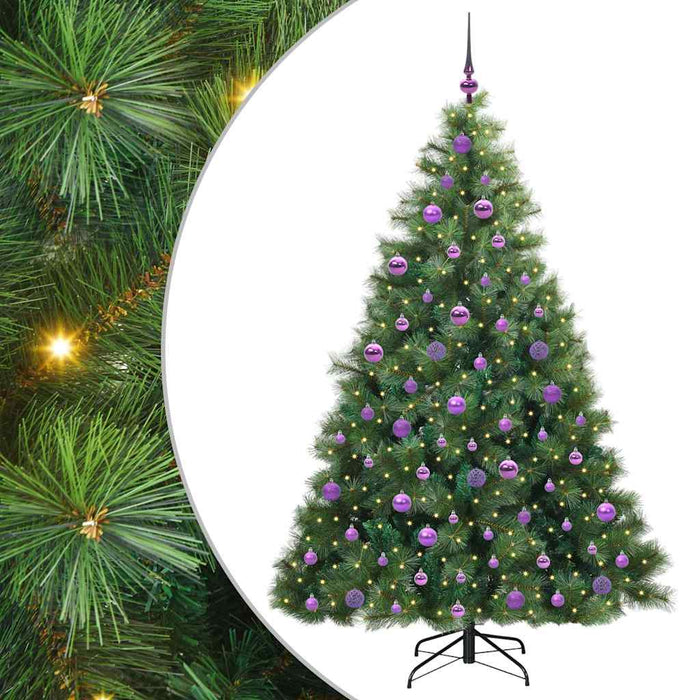 Brad de Crăciun artificial cu 300 LED Verde 180 cm PE și PVC - WALTI WALTI