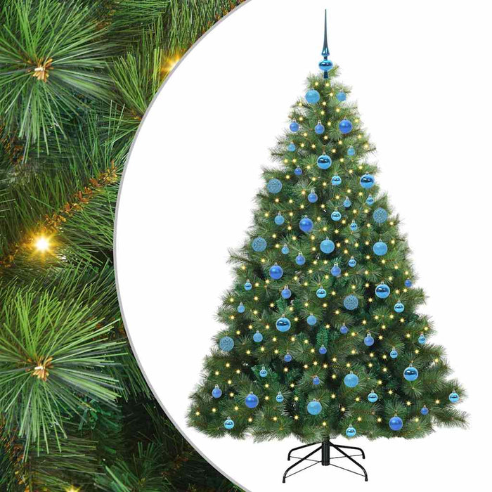 Brad de Crăciun artificial cu 300 LED Verde 180 cm PE și PVC - WALTI WALTI