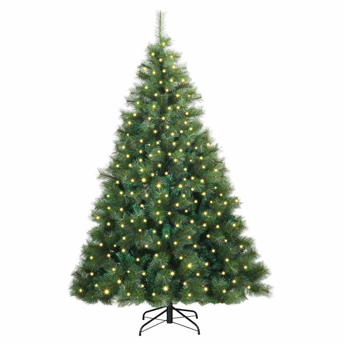 Brad de Crăciun artificial cu 300 LED Verde 210 cm PE și PVC - WALTI WALTI